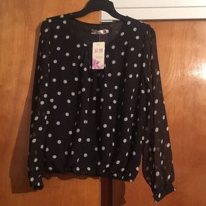 Polka dot blouse